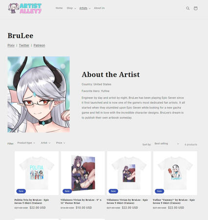 Artist on Epic7 Fan Shop Artist on Epic7 Fan Shop